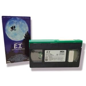 E.T. ET The Extra Terrestrial VHS 1982 Rare Green and Black Tape Spielberg